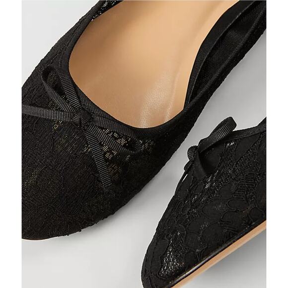NWOB Ann Taylor Black Lace Ballet Flat 7.5M - Picture 4 of 4
